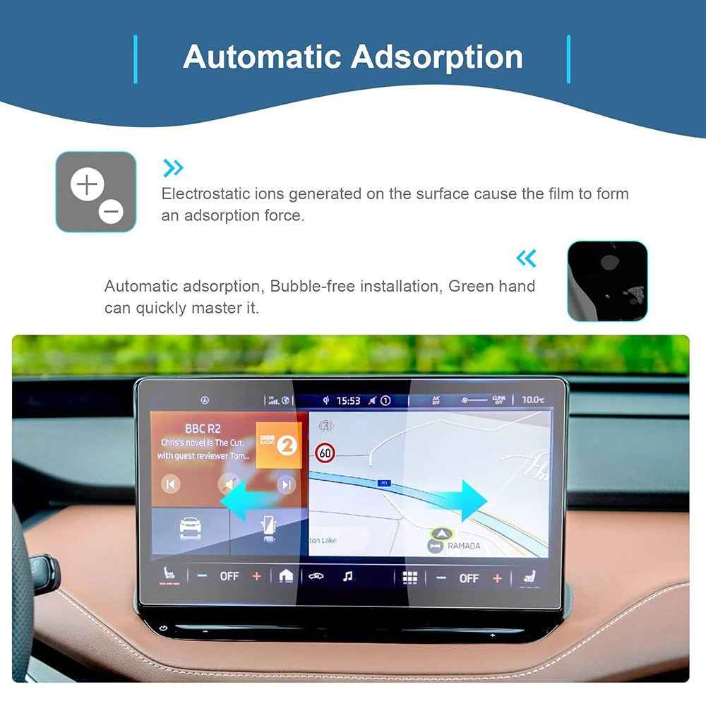 For ENYAQ iV 2021-2025 13 Inch Navigation Screen Protector HD Clear Anti-Scratch Tempered Glass Film