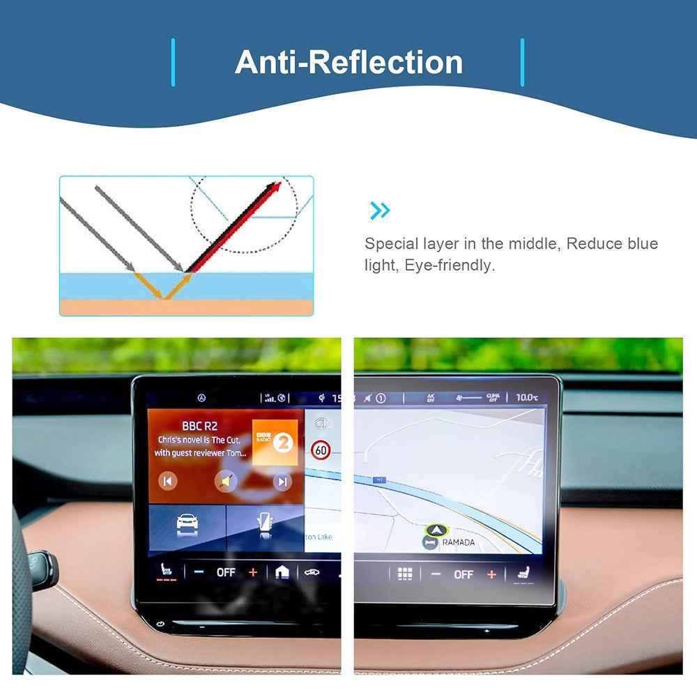 For ENYAQ iV 2021-2025 13 Inch Navigation Screen Protector HD Clear Anti-Scratch Tempered Glass Film