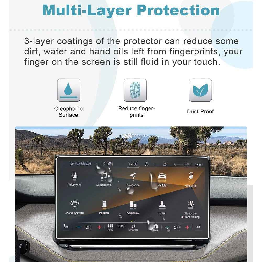 For Elroq 2025 13 Inch Navigation Screen Protector HD Clear Anti-Scratch Tempered Glass Film