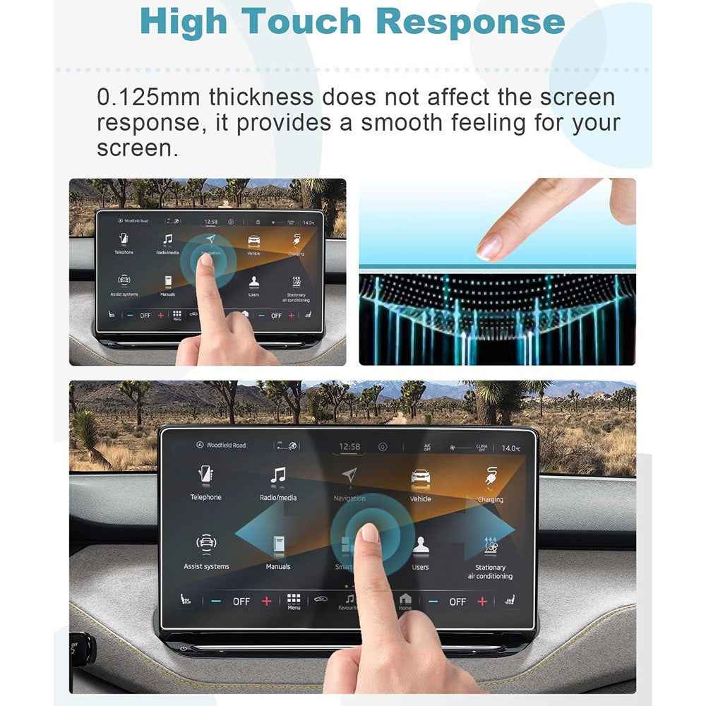 For Elroq 2025 13 Inch Navigation Screen Protector HD Clear Anti-Scratch Tempered Glass Film