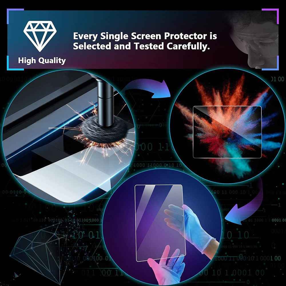 For T-ROC 2018 8 Inch Navigation Screen Protector 9H Hardness Shatterproof Tempered Glass Film (with Knob Holes)