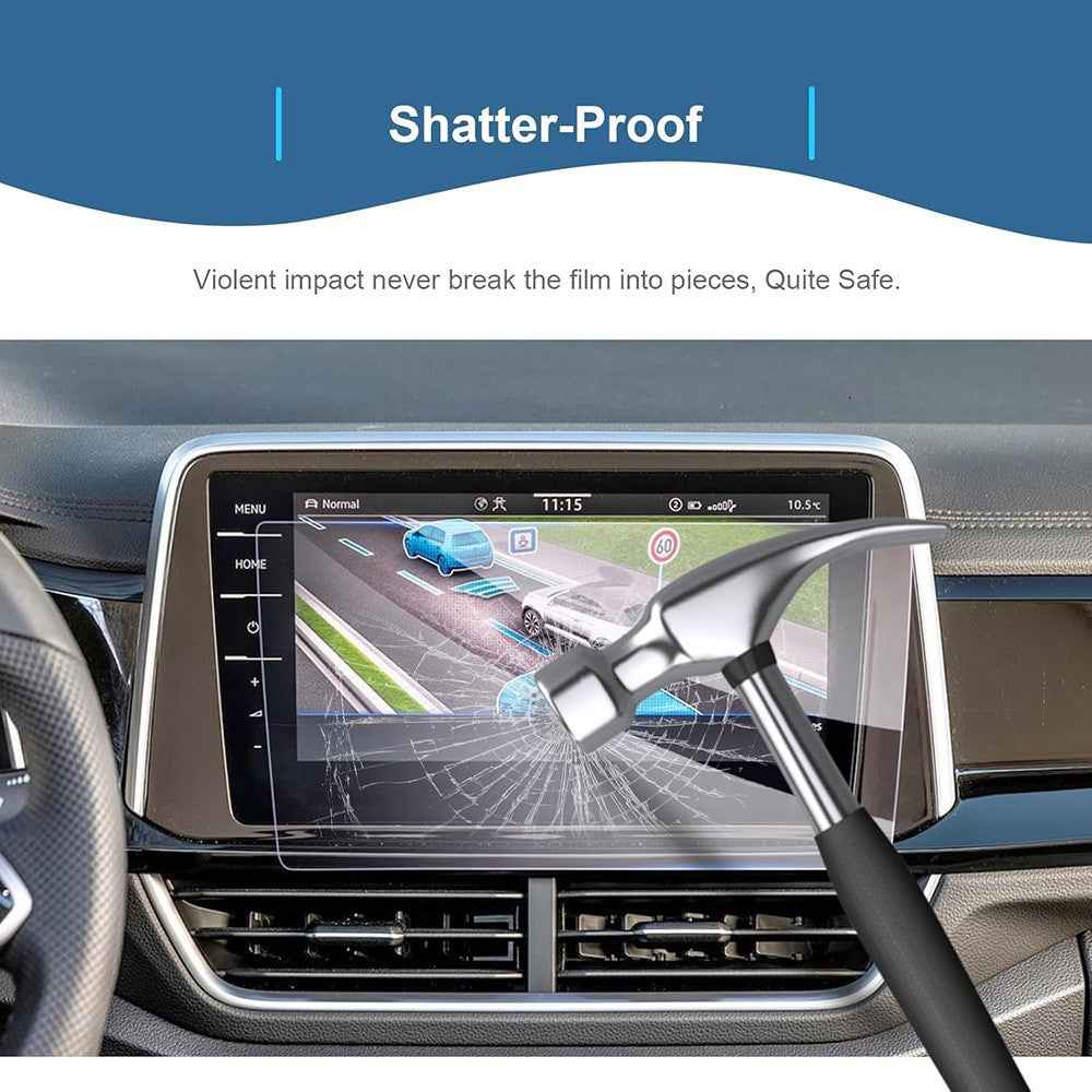 For T-ROC 2021-2025 9.2 Inch Navigation Screen Protector 9H Hardness Shatterproof Tempered Glass Film
