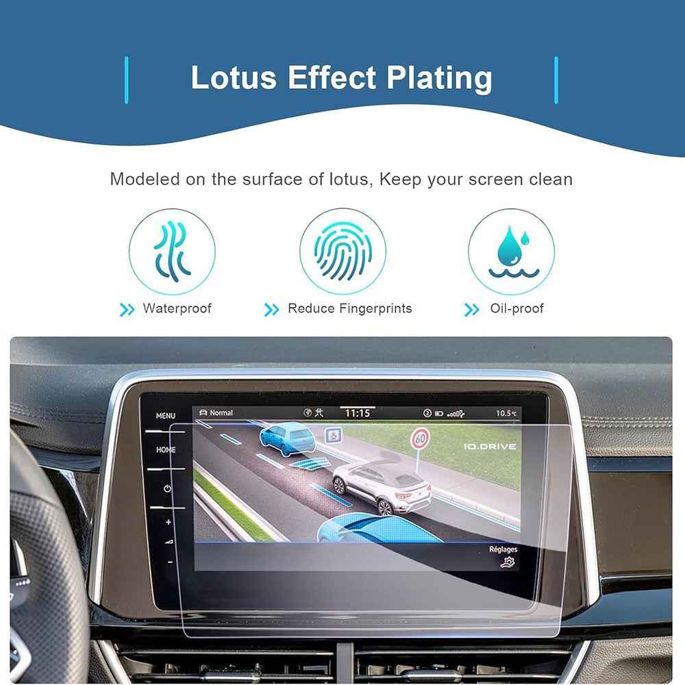 For T-ROC 2021-2025 9.2 Inch Navigation Screen Protector 9H Hardness Shatterproof Tempered Glass Film