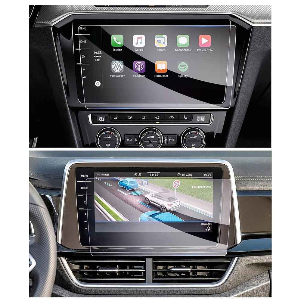 For T-ROC 2021-2025 9.2 Inch Navigation Screen Protector 9H Hardness Shatterproof Tempered Glass Film