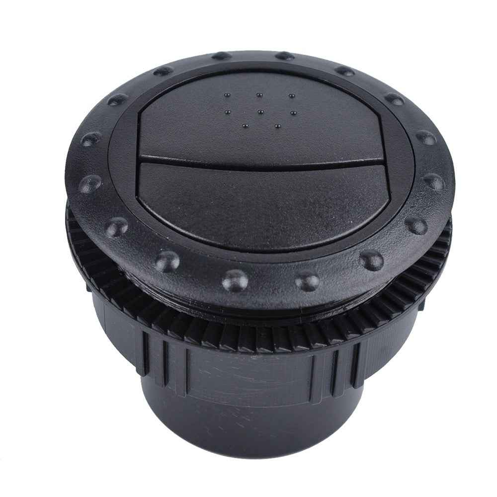 A0676 Air Conditioning Deflector Outlet Side Roof Round Air Vent Ventilation Outlet for Car RV ATV - Black