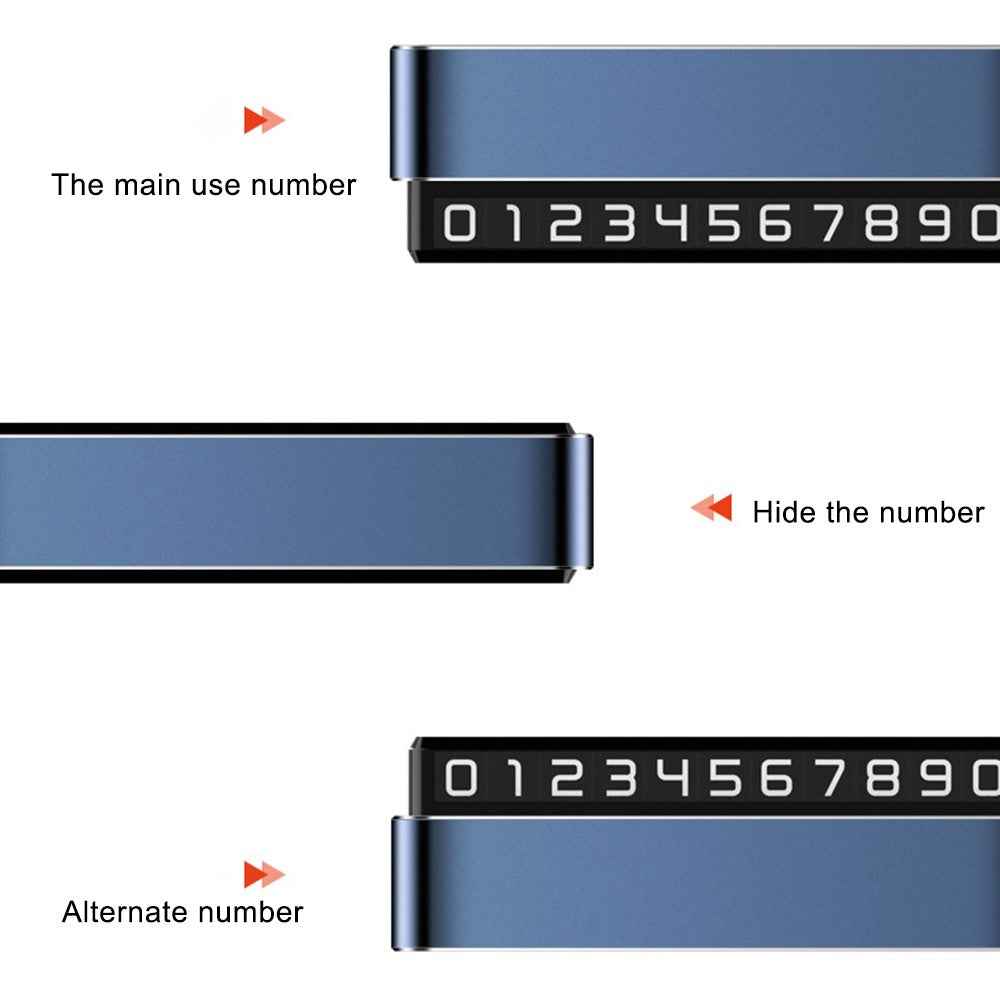 H6S Magnetic Temporary Parking Number Plate Hidden Car High Temperature Resistant Parking Sign, Double Number - Grey