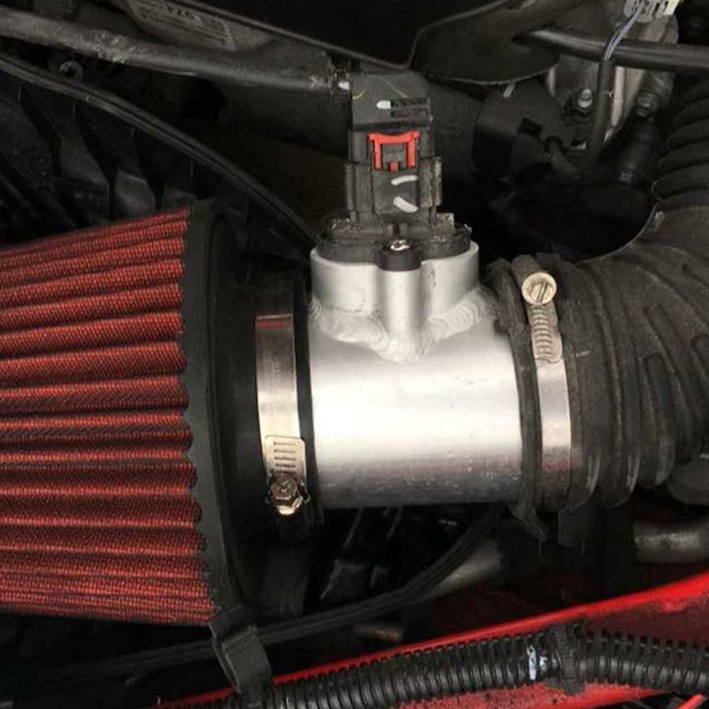 R-EP XH-UN605 Car Engine Air Intake Sensor Car MAF Sensor Air Flow Sensor Adapter Intake Meter Mount Base Air Intake Parts for Honda, Ford - 63mm / 2.5inch