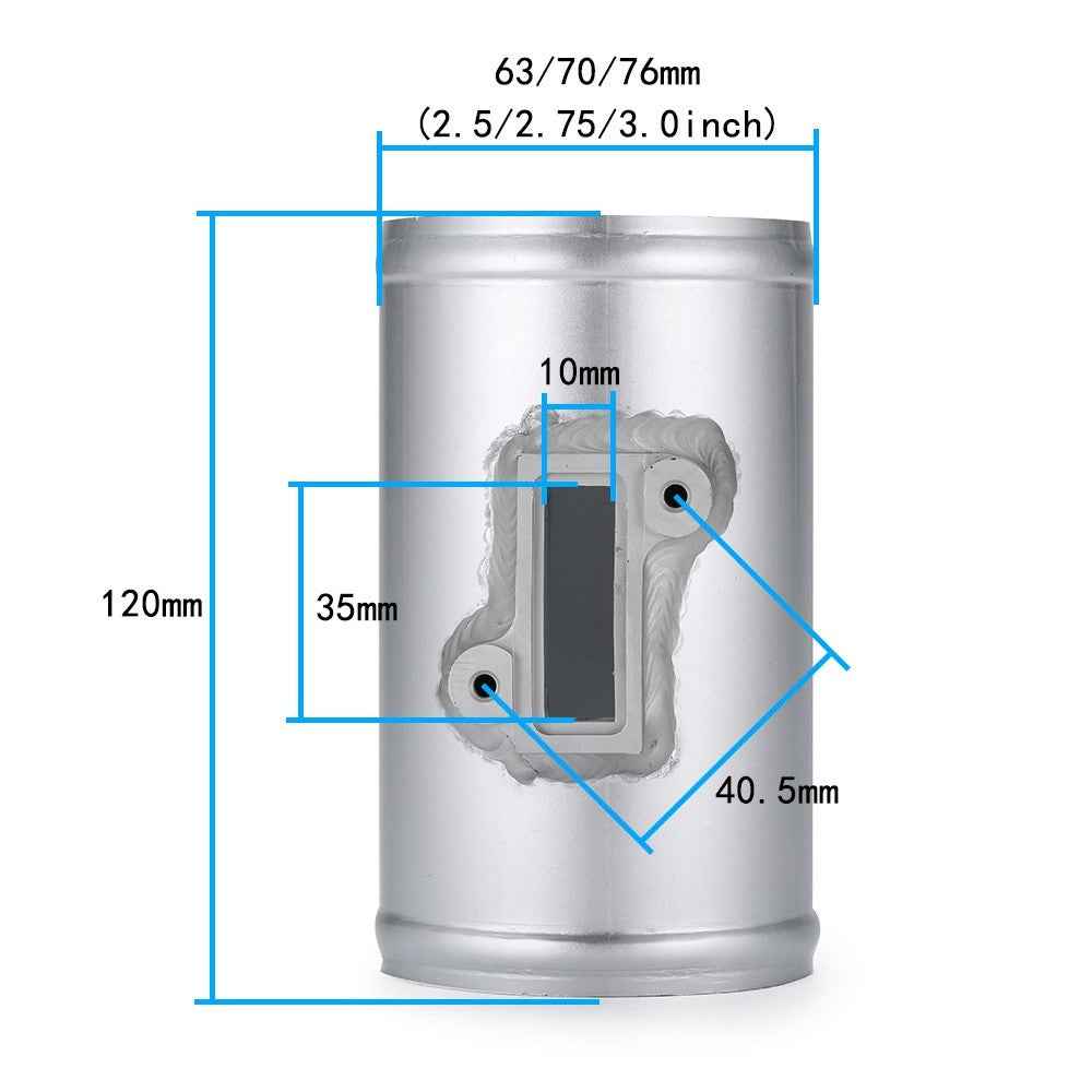 R-EP XH-UN605 Car Engine Air Intake Sensor Car MAF Sensor Air Flow Sensor Adapter Intake Meter Mount Base Air Intake Parts for Honda, Ford - 63mm / 2.5inch