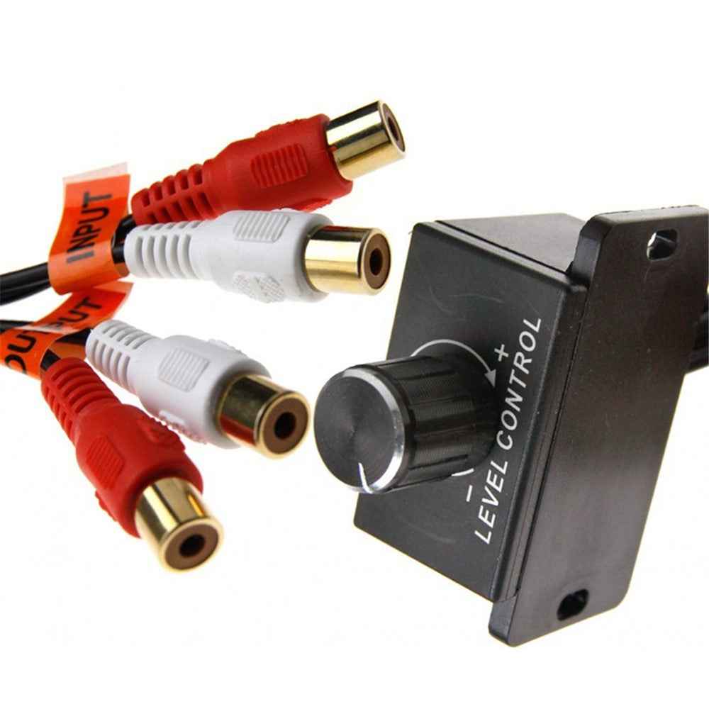 Universal Car Modified Panel Audio Volume Knob RCA Female Input Output Audio Volume Control Knob Adjuster