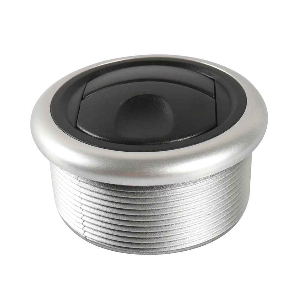 A5681-01 Round A / C Air Outlet Vent Electroplate Knob Type Universal for RV Bus Boat Yacht Electric Car Caravan (71 / 63mm)