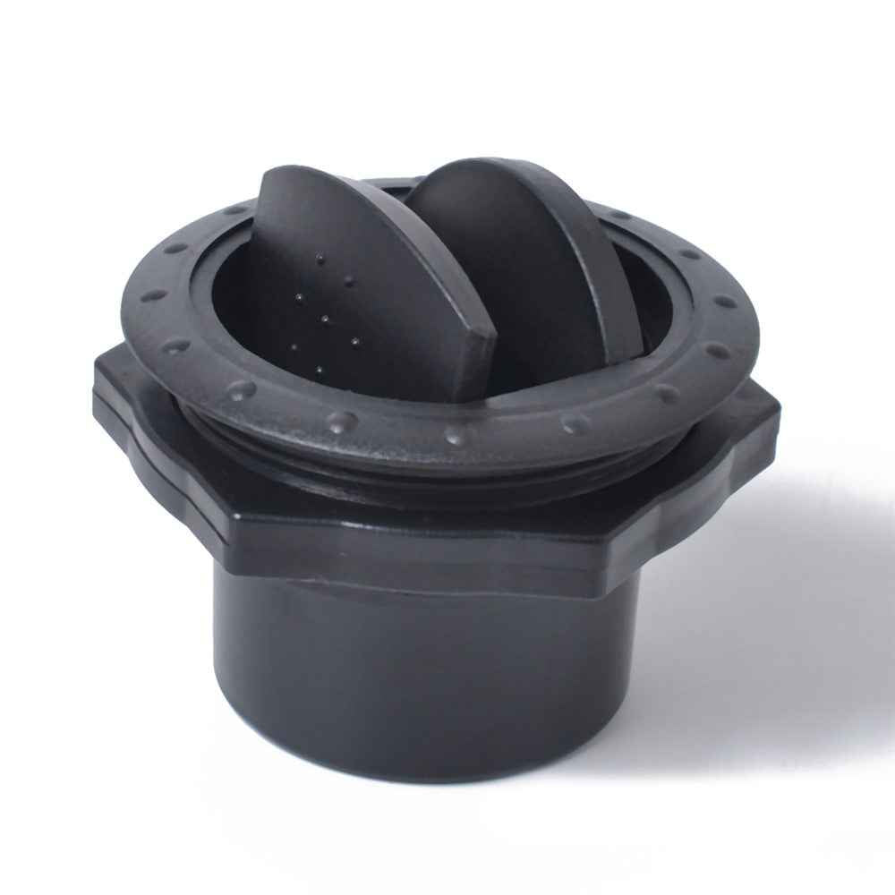 A0674-02 Car Air Conditioning Vent Round Air Vent Cover for RV Bus Yacht Automobile Air Outlet Dashboard (Opening: 60mm) - Black