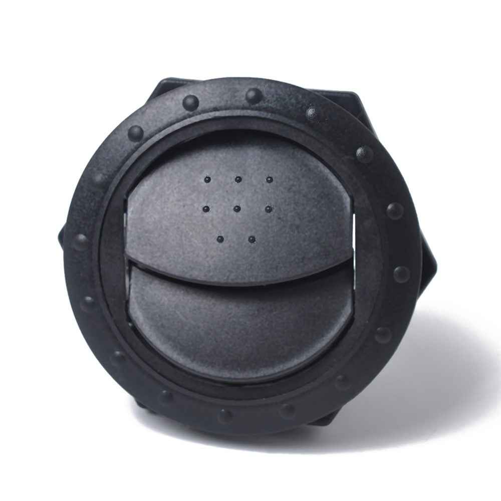 A0674-02 Car Air Conditioning Vent Round Air Vent Cover for RV Bus Yacht Automobile Air Outlet Dashboard (Opening: 60mm) - Black