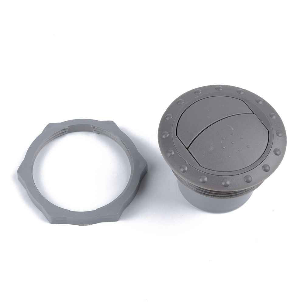A0674-01 Round Air Vent Cover for RV Bus Yacht Car Air Conditioning Vent Automobile Air Outlet Dashboard (Opening: 60mm) - Grey