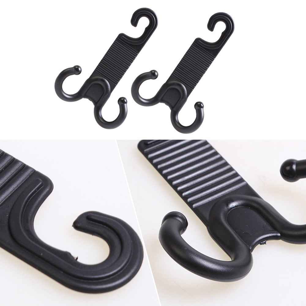 2Pcs Groceries Storage Headrest Hanger Plastic Car Back Seat Bag Holder Double Hooks
