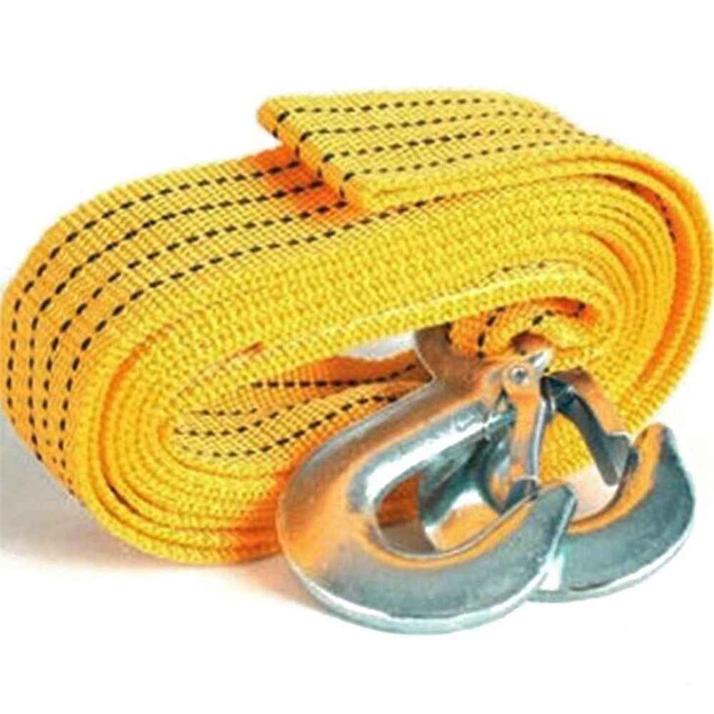 4m 3 Tons Nylon Car Traction Tow Cable for Truck Trailer Winch Towing Pull Rope Strap with Hooks