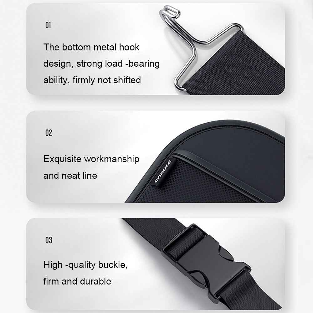 Multifunction Car Back Seat Organizer Bag Automotive Seat Back Organizer for Bottle, Snack, Napkin, Book, Size: L - Black