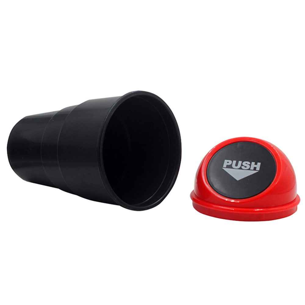 Car Trash Can Ash Bin Hand Push Mini Garbage Can Vehicle Interior Accessories - Black