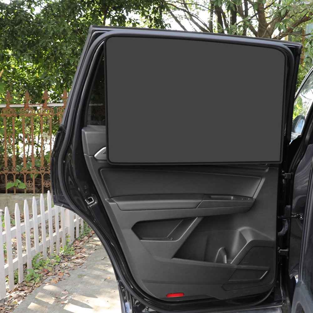 Magnetic Car Rear Side Window Sun Shade UV Protection Square Polyester Side Window Curtain Shield, 79x48cm