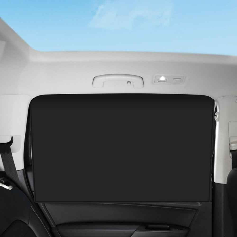 Magnetic Car Rear Side Window Sun Shade UV Protection Square Polyester Side Window Curtain Shield, 79x48cm