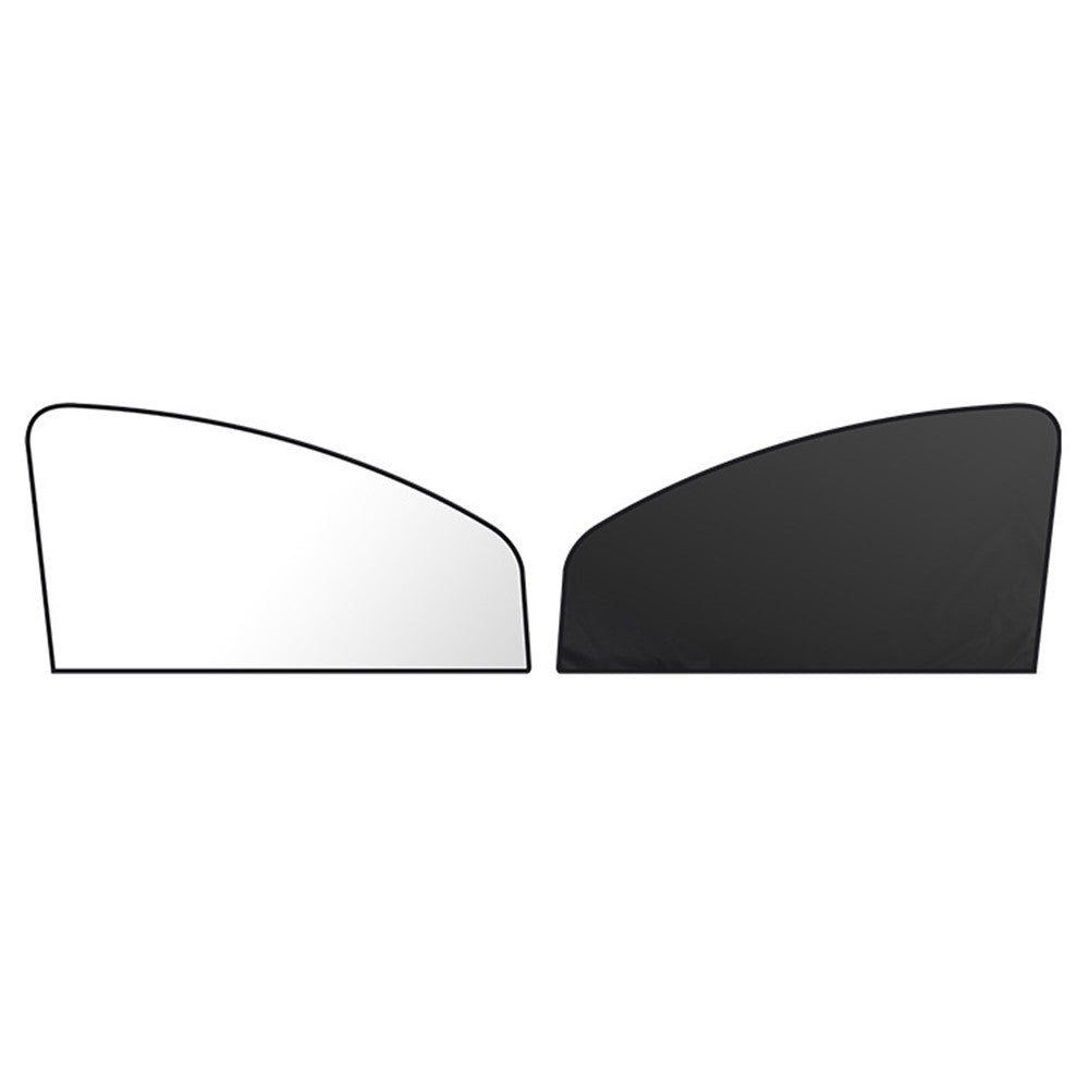 Titanium Silver Cloth Magnetic Car Sunshade UV Ray Block Window Sun Shade Curtain, (Co-driver Side, 80x50x20cm)
