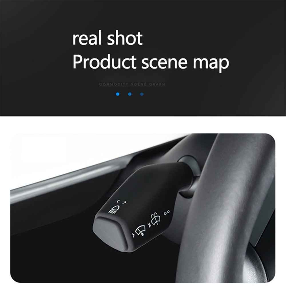TSL62 2PCS For Tesla Model 3 / Y Silicone Car Shift Knob Cover Automobile Shift Protector Sleeve (English Version) - Grey