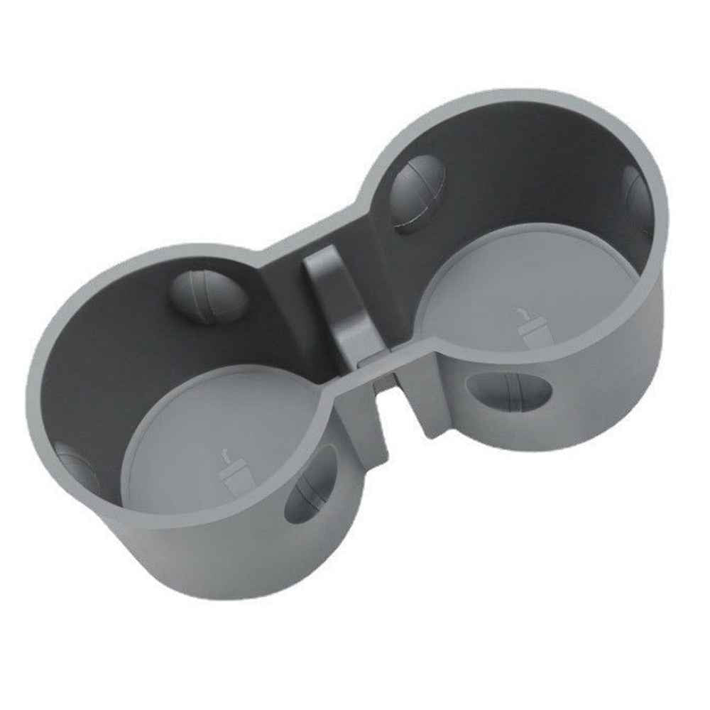 M30826 For Tesla Model 3 / Y Car TPE Center Console Organizer Drinks Cup Holder Tray Armrest Organizer - Grey
