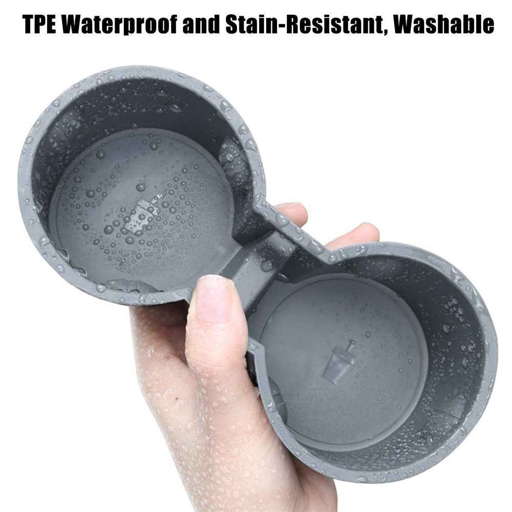 M30826 For Tesla Model 3 / Y TPE Car Center Console Organizer Drinks Cup Holder Tray Armrest Organizer - Black
