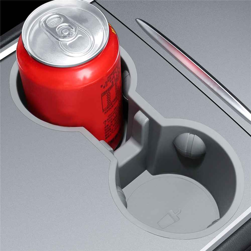 M30826 For Tesla Model 3 / Y TPE Car Center Console Organizer Drinks Cup Holder Tray Armrest Organizer - Black