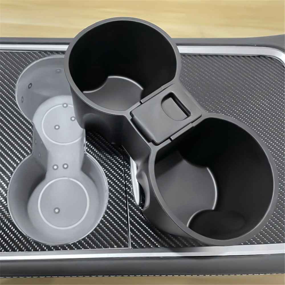 M30107 For Tesla Model 3 / Y TPE+ABS Ashtray Design Car Center Console Organizer Drinks Cup Holder Tray