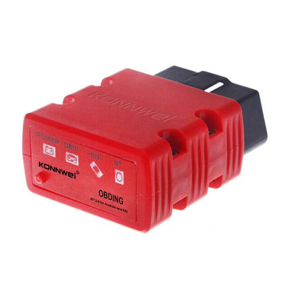 KONNWEI KW902 Bluetooth-compatible 4.0 5.0 ELM327 OBD2 IOS / Android Dual-Mode Car Fault Detector Diagnosis Device - Red