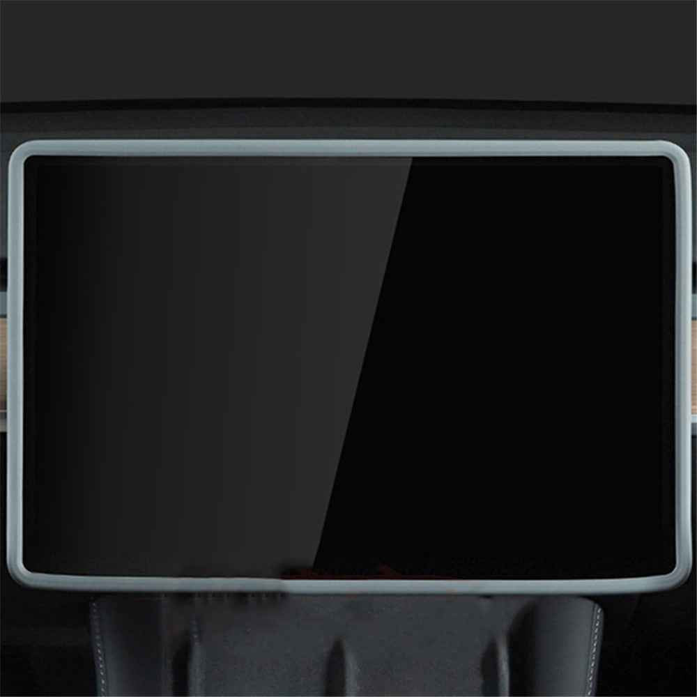 For Tesla Model Y / 3 Screen Silicone Case Car Display Screen Frame Protective Cover - Grey