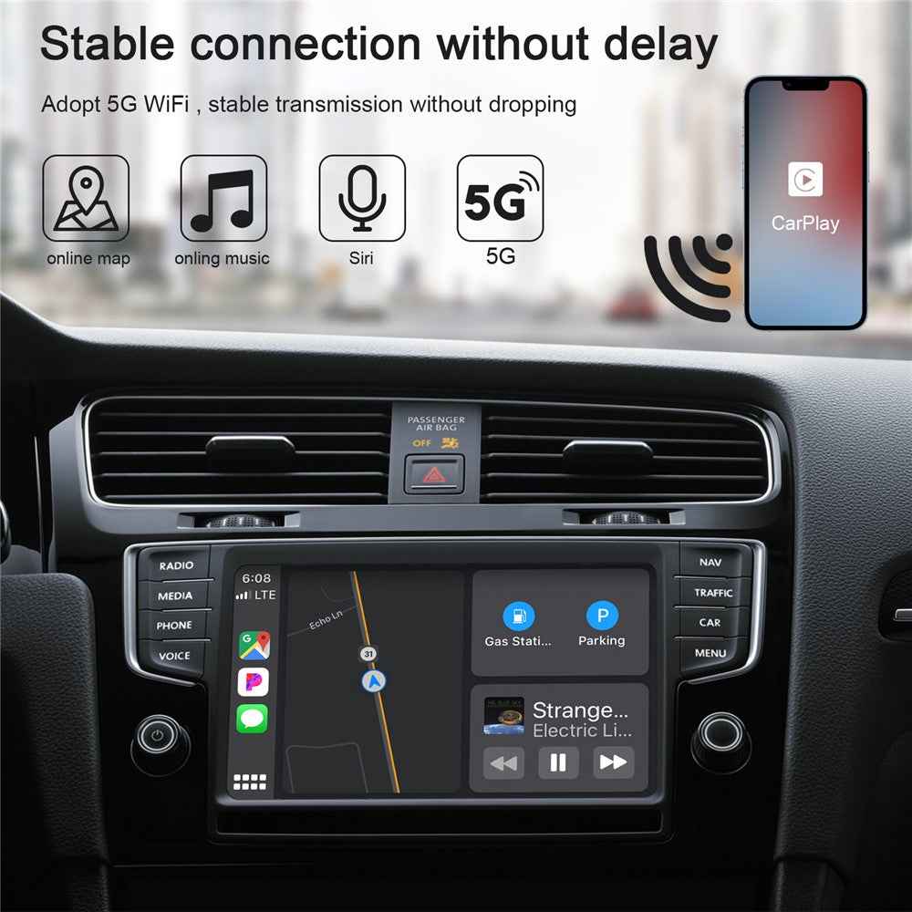 THT-020-3 Wireless CarPlay Adapter Car Dongle Wired to Wireless CarPlay Converter Support Online Update