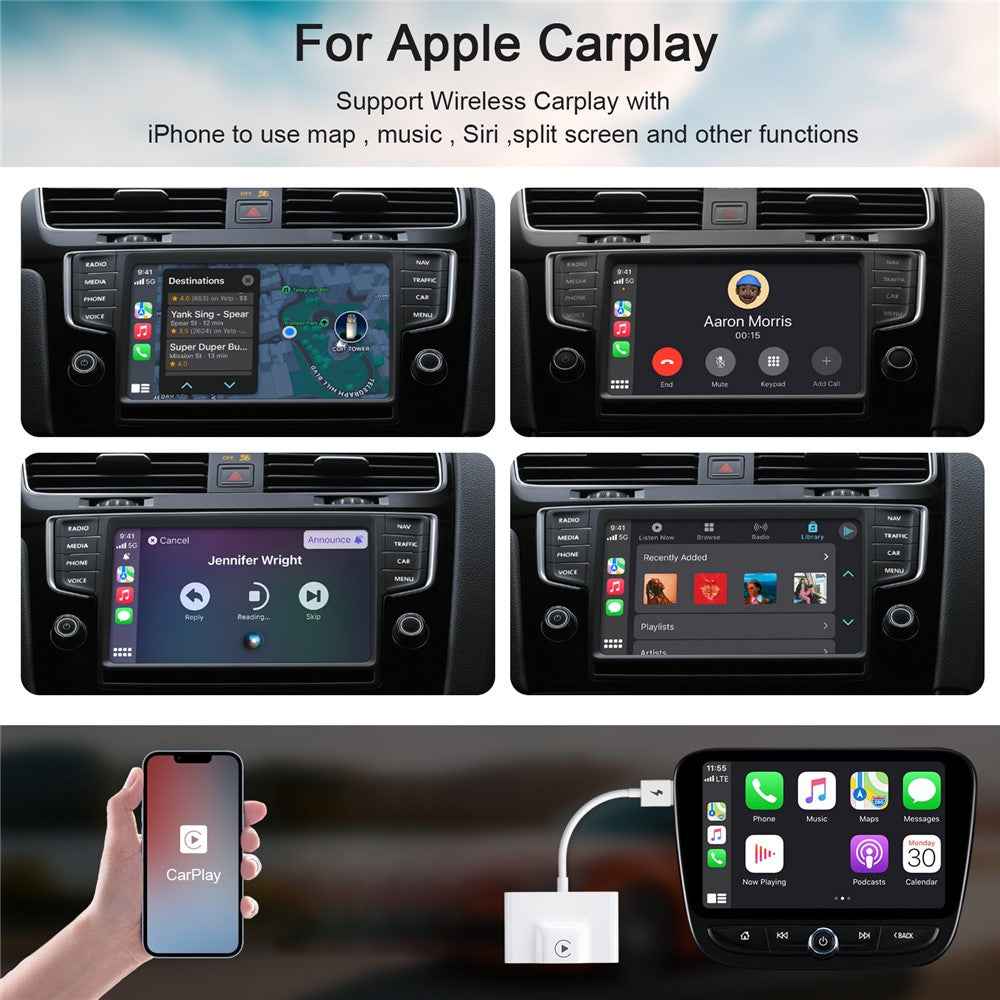 THT-020-3 Wireless CarPlay Adapter Car Dongle Wired to Wireless CarPlay Converter Support Online Update