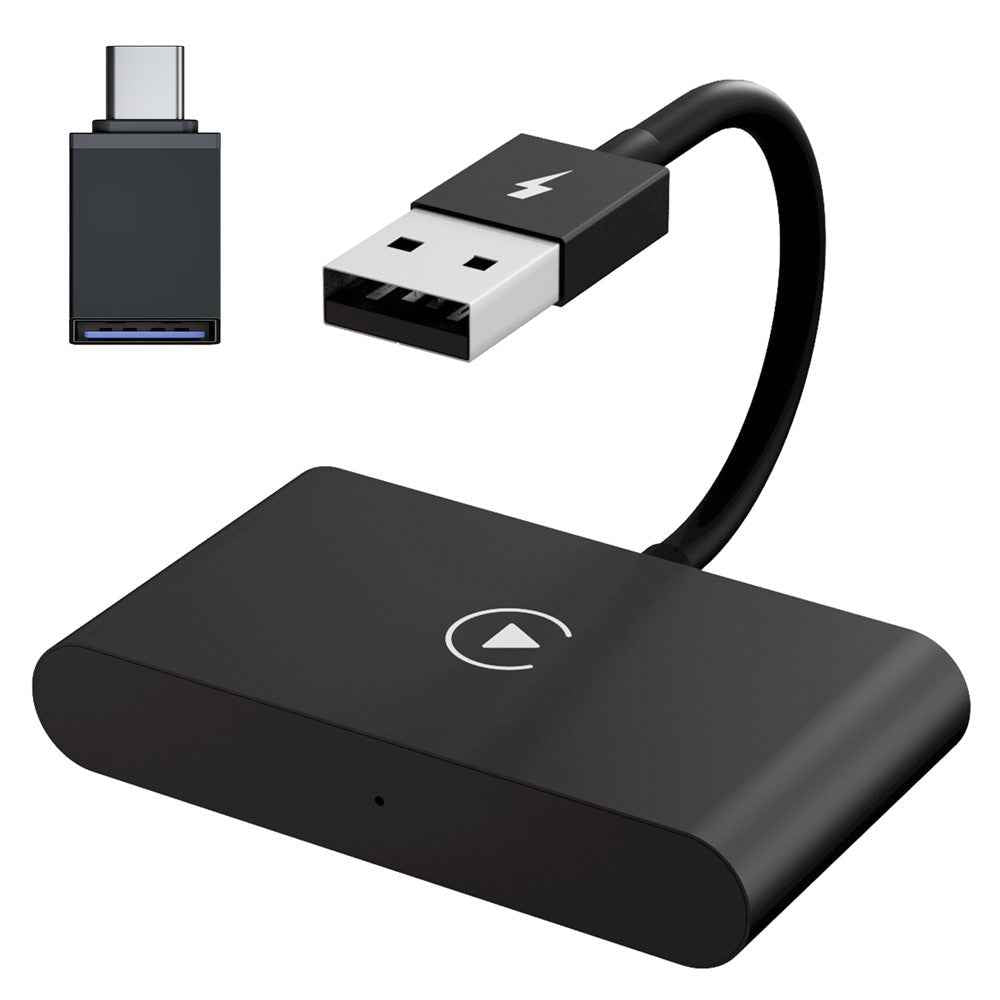 THT-020-2 iP Wireless CarPlay Converter Dongle for Wired CarPlay Car Adapter Support Online Update, Plug & Play - Black