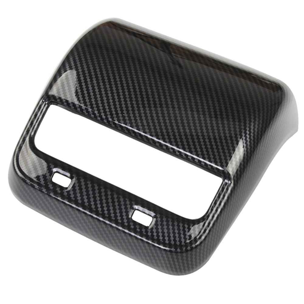 M30035 For Tesla Model 3 / Model Y Plastic Car Rear Air Vent Outlet Frame Interior Part - Carbon Fiber
