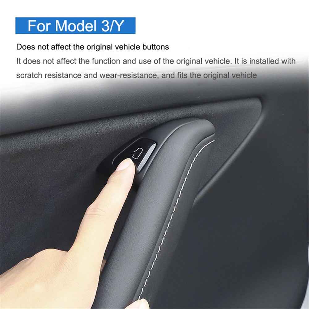 M30810 11Pcs Car Sticker Set Resin Button Repair Kit Window Switch, Door Lock Stickers for Tesla Model Y / 3