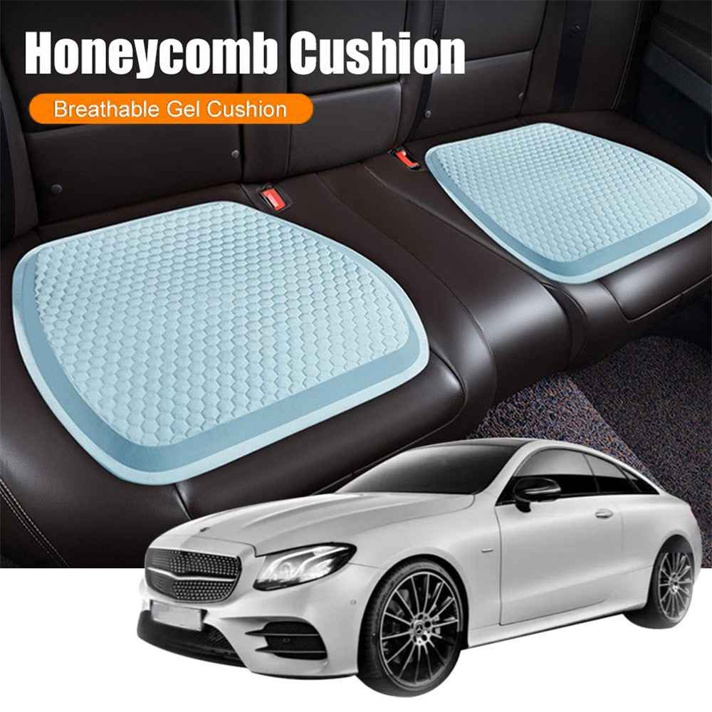 Car Cooling Seat Pad Pressure Relief Breathable Gel Seat Cushion for Home Office Chair - Black