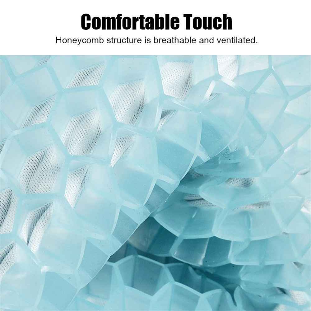 Car Cooling Seat Pad Pressure Relief Breathable Gel Seat Cushion for Home Office Chair - Black