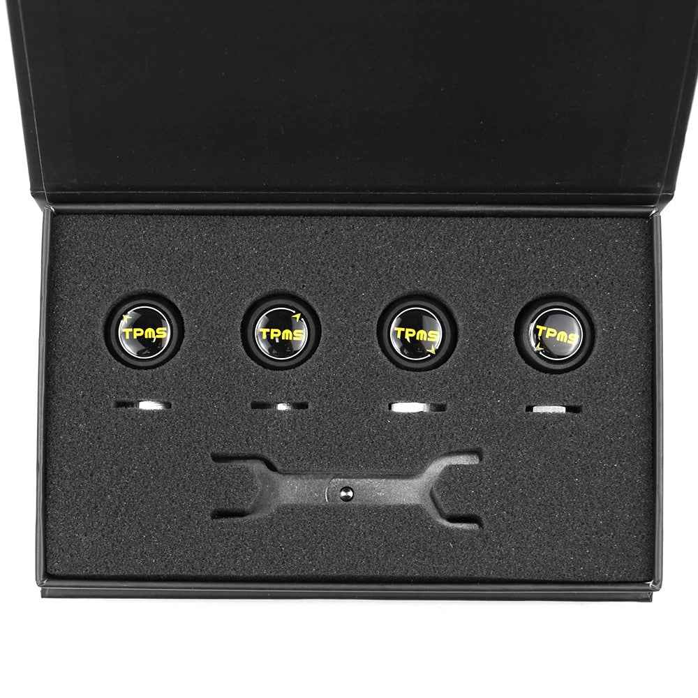 V101B 4PCS Bluetooth-compatible 5.0 Car Tire Pressure Monitoring Sensors Monitors Tools Alarm Modes Real-Time Display APP Controlled (External Installation)