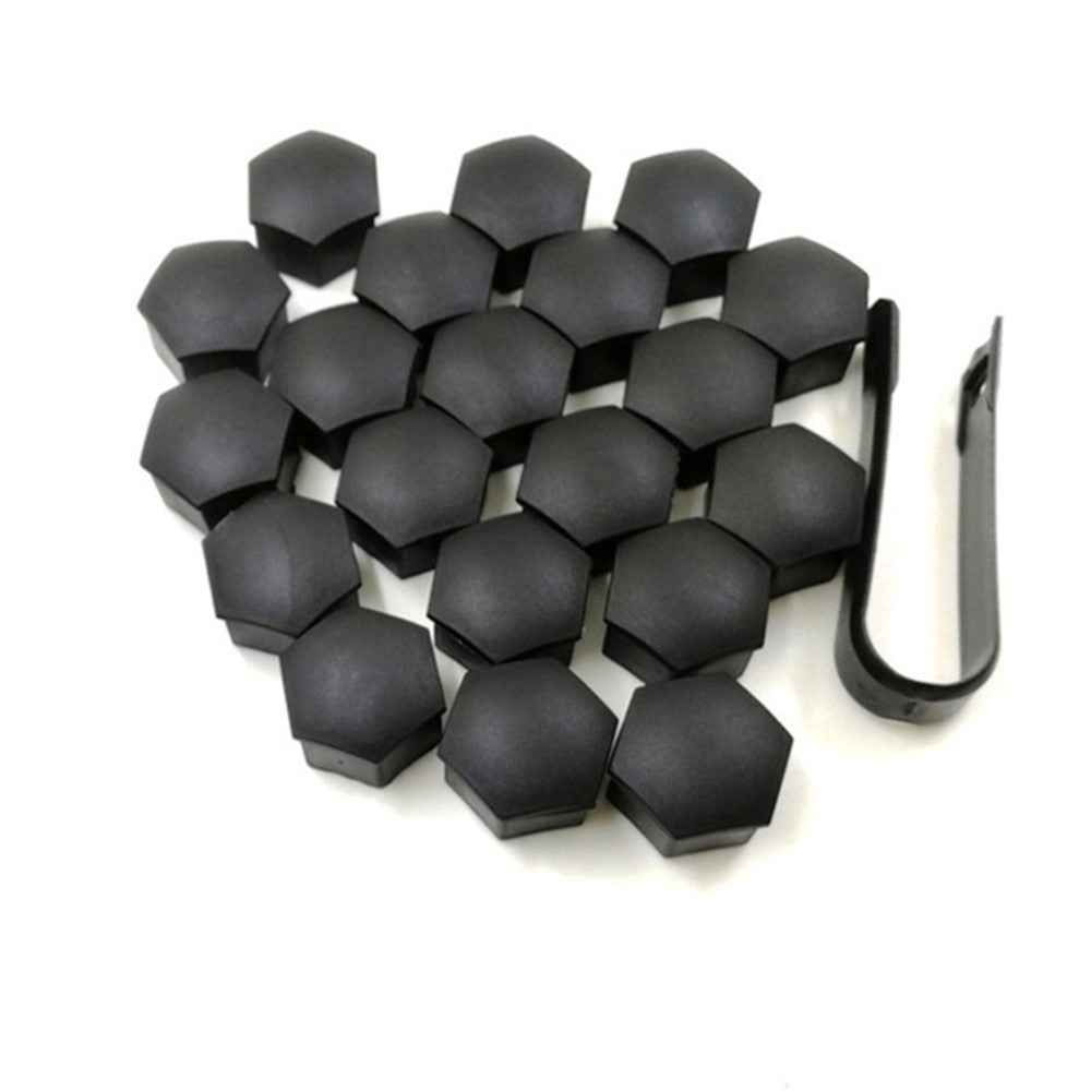 T98 20Pcs Wheel Screw Cap for Tesla Model 3 / X / S Car Nut Bolts Cap Tire Modify Dustproof Rustproof Cover Set - Matte Black