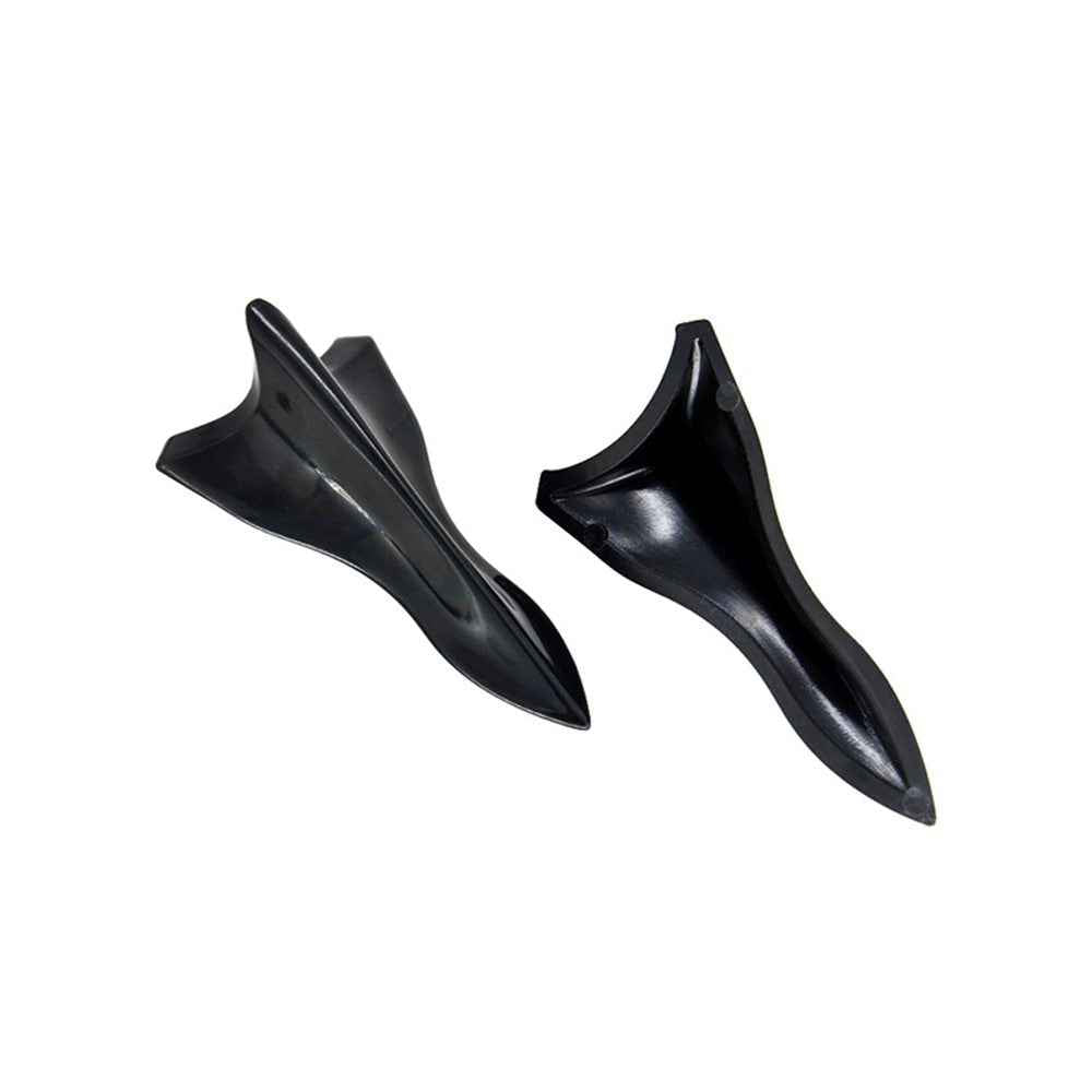 YT-1026 10Pcs / Set Auto Car Roof Shark Fins Vehicle Tail Wings Cover Trim Exterior Decoration Sticker - Black