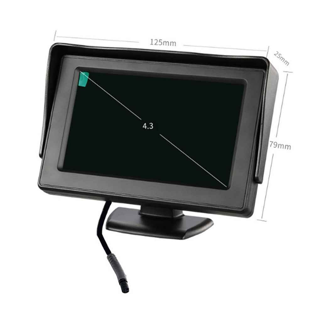 RH-304 4.3'' Display Screen Car Parking Reverse 170-Degree View Angle Round Rear Camera with Video Line