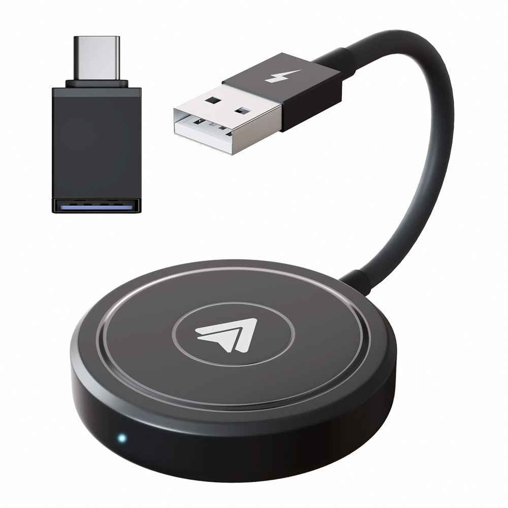 THT-020-5+ Android Auto Wireless Carplay Converter Wired to Wireless Carplay Adapter Support USB / Type-C Interface