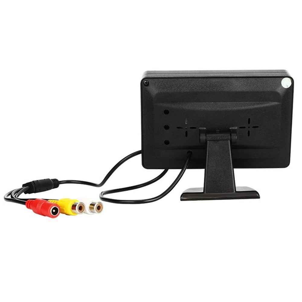 RH-308 Car Rear View Mirror Display 4.3-Inch Truck Rearview Mirror Screen with Short License Plate Camera