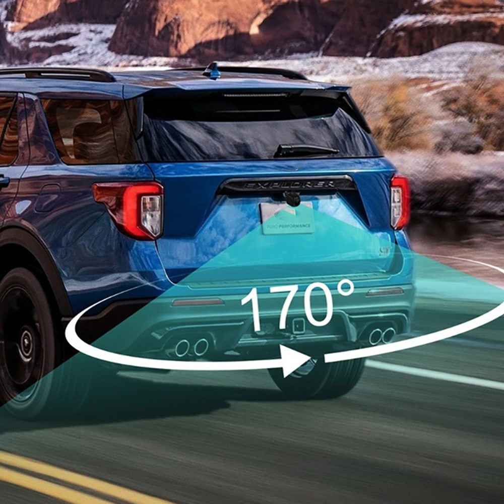 RH-306 4.3-Inch Screen Car Rear View Backup Mirror Rearview Monitor with HD Square Camera (AV Cable)