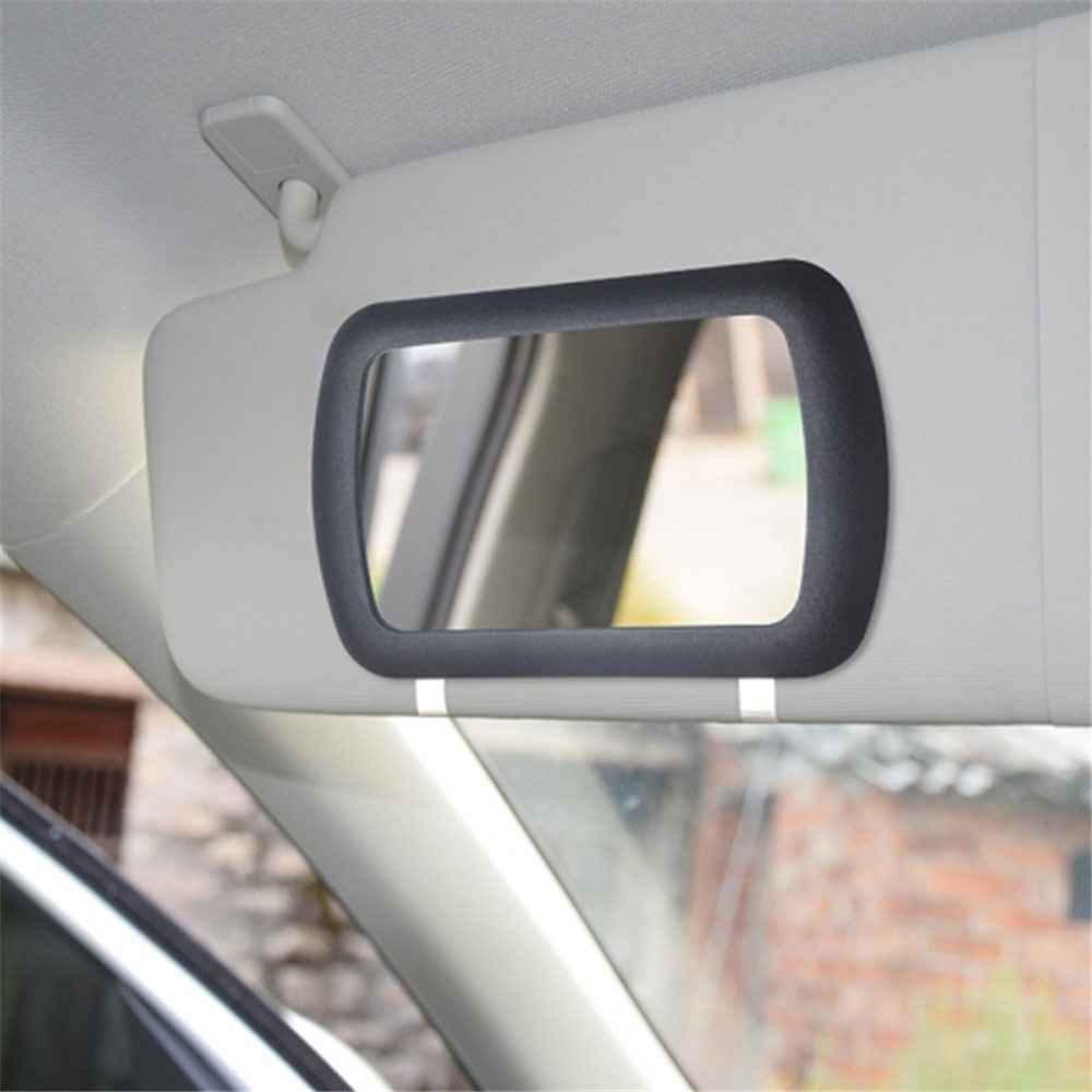 DM-071 Vehicle Sun Visor PP+Glass Makeup Mirror Car Sun Shield Plate Clip-on Ultra Clear Mirror