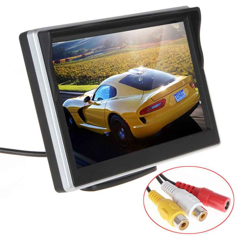 5-inch LCD Display 2.4G Wireless Backup Rear View Camera Monitor Long License Plate Frame Car Camera