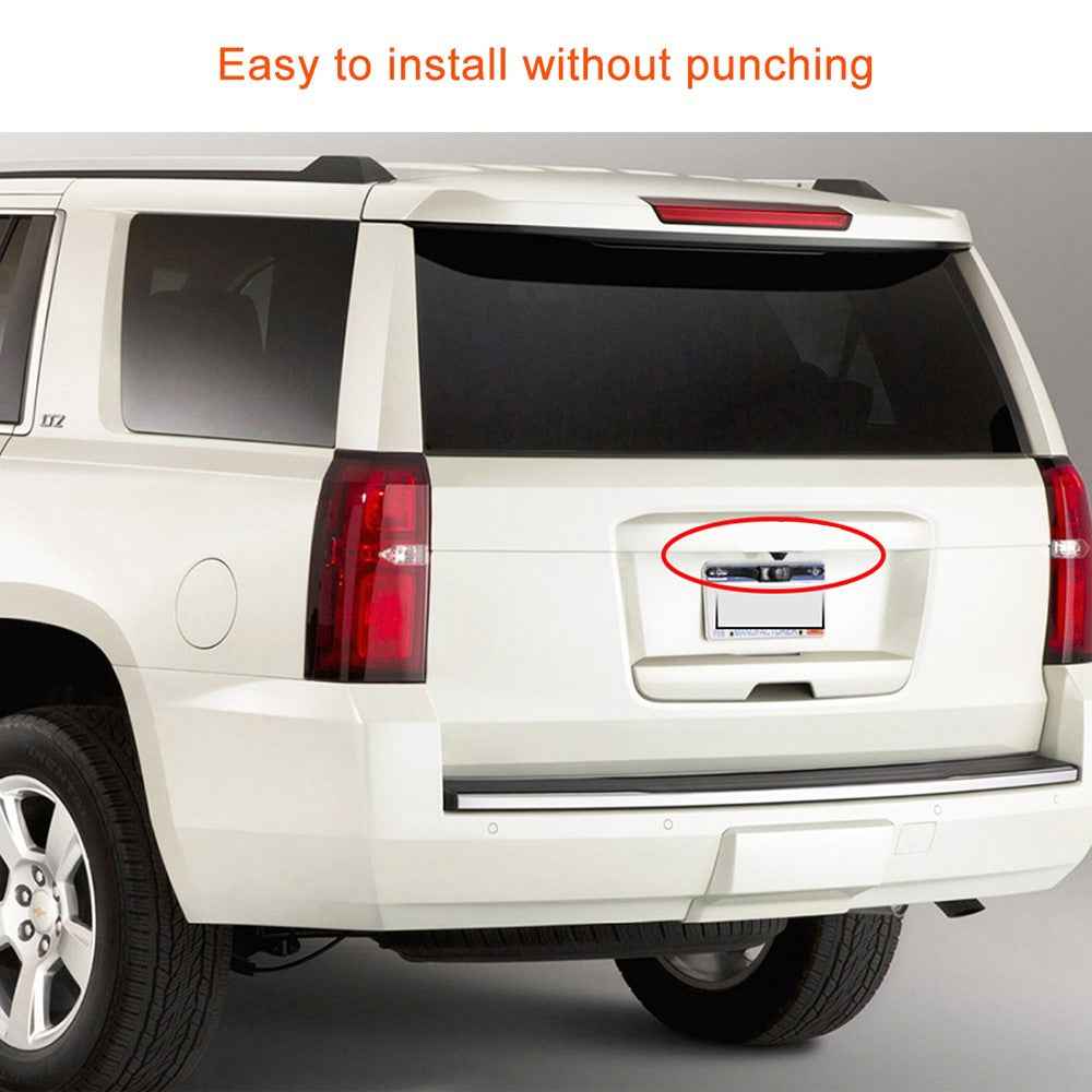 5-inch LCD Display 2.4G Wireless Backup Rear View Camera Monitor Long License Plate Frame Car Camera