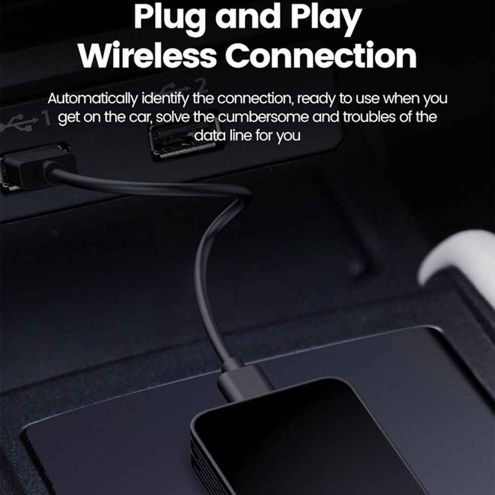 2Air 5.0 Wireless Ai Box for Carplay Android Auto Dongle Adapter 2.4G / 5.8Ghz WiFi Bluetooth-compatible Auto Connect Plug and Play