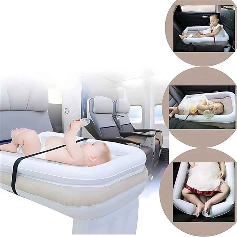 Flocking+PVC Inflatable Airplane Car Bed for Toddler Baby Travel Plane Sleeping Bed
